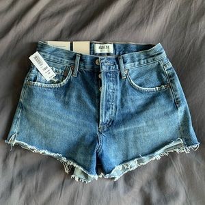 AGOLDE Parker Denim Shorts in Lowkey Size 24